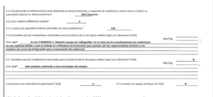 Imagen 1. Cuestionario respondido por autoridades forenses de Tamaulipas. Crédito_ Documentos obtenidos vía solicitudes de información pública
