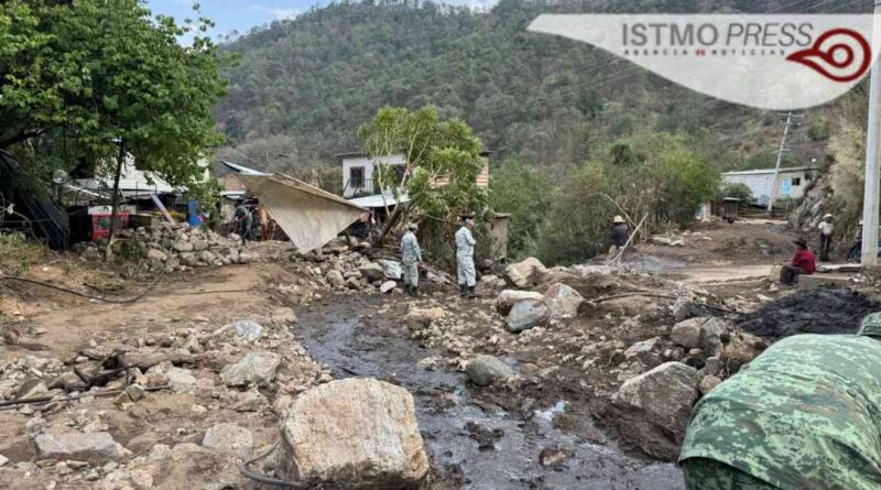 Afecta deslave de cerro a 13 familias de Asunción Mixtepec, al sur de los valles Centrales de Oaxaca